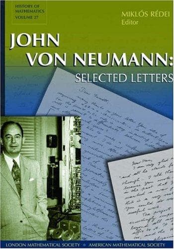 Cover of John von Neumann selected letters by John Von Neumann