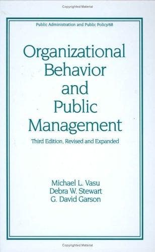 Cover of Organizational behavior and public management by Michael Lee Vasu