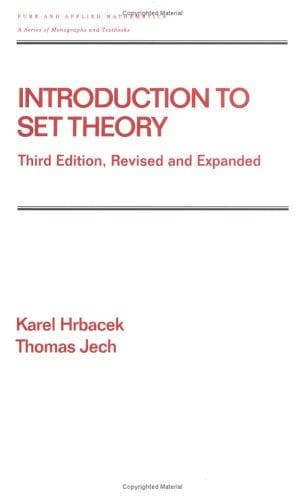 Cover of Introduction to set theory by Karel Hrbacek