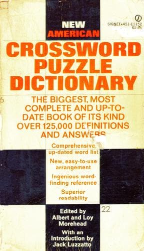 Cover of New American crossword puzzle dictionary by Albert H. Morehead