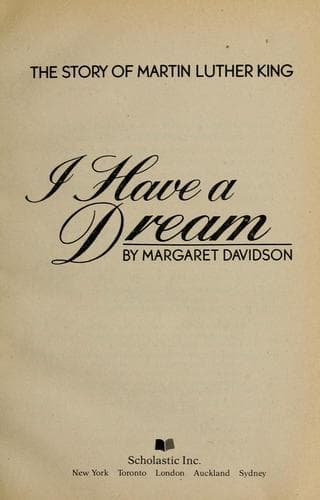 Cover of I have a dream by Margaret Davidson