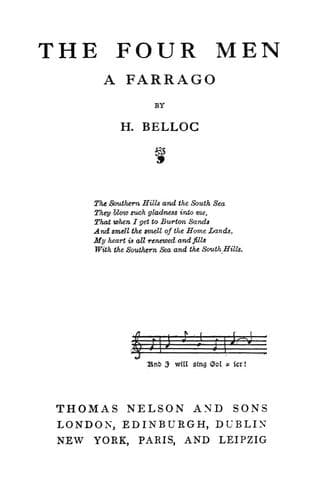 Cover of The four men; a farrago by Hilaire Belloc