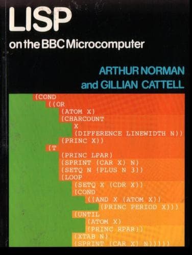 Cover of LISP on the BBC Microcomputer by Arthur Norman