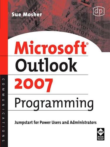 Cover of Microsoft Outlook 2007 programming by Sue Mosher