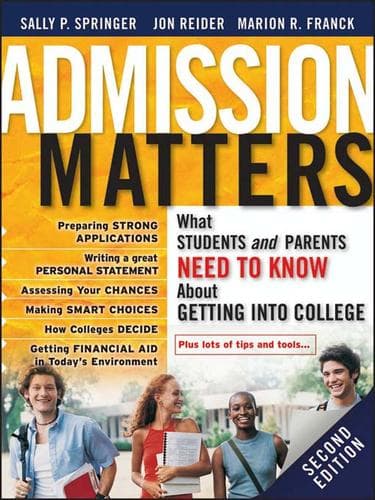 Cover of Admission matters by Sally P. Springer