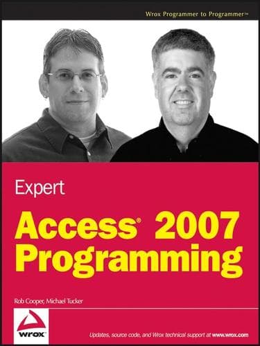 Cover of Expert Access 2007 programming by Rob Cooper