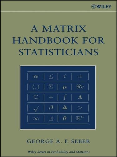 Cover of A matrix handbook for statisticians by G. A. F. Seber