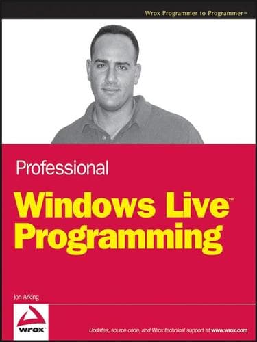 Cover of Professional Windows Live programming by Jon Arking