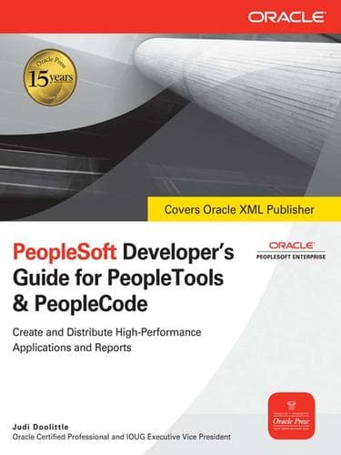 Cover of PeopleSoft developer's guide for PeopleTools & PeopleCode by Judi Doolittle