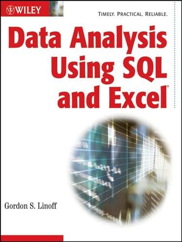 Cover of Data analysis using SQL and Excel by Gordon Linoff