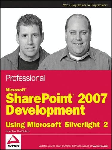Cover of Professional Microsoft SharePoint 2007 development using Silverlight 2.0 by Steven Fox