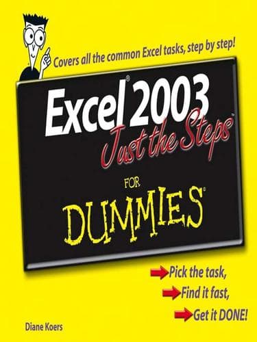 Cover of Excel 2003 just the steps for dummies by Diane Koers
