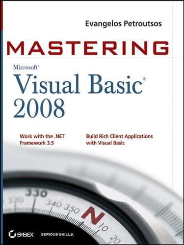 Cover of Mastering Microsoft Visual basic 2008 by Evangelos Petroutsos