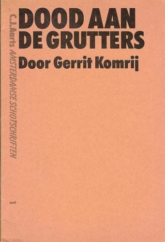 Cover of Dood aan de grutters by Gerrit Komrij