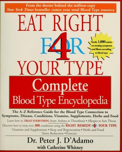 Cover of Complete blood type encyclopedia by Peter D'Adamo