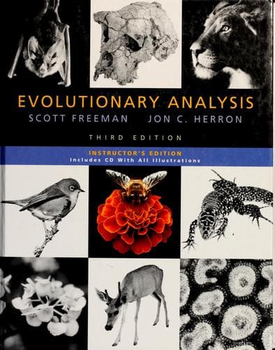 Cover of Evolutionary analysis by Freeman, Scott