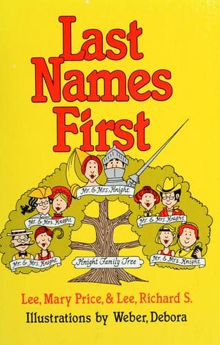 Cover of Last names first by Mary Price Lee
