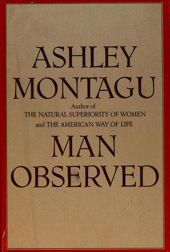 Cover of Man observed by Ashley Montagu