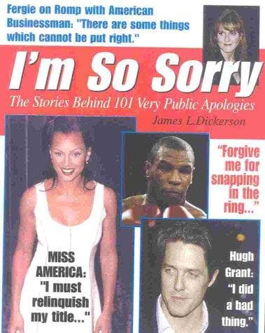 Cover of I'm so sorry by James Dickerson