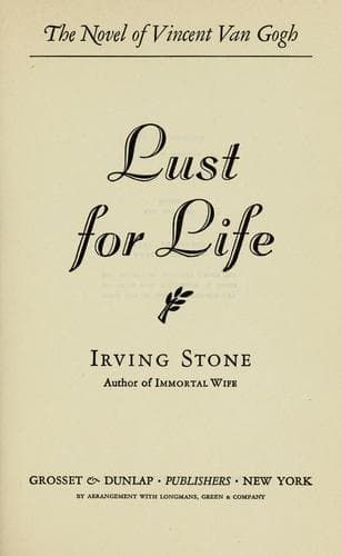Cover of Lust for Life by Irving Stone