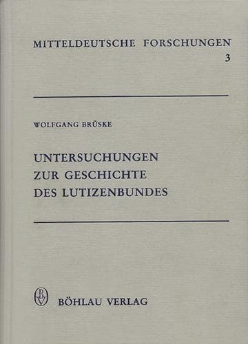 Cover of Untersuchungen zur Geschichte des Lutizenbundes by Wolfgang Brüske