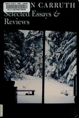 Cover of Selected essays and reviews by Hayden Carruth