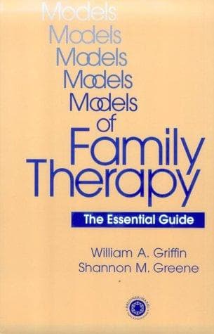 Cover of Models of family therapy by Griffin, William A. Ph. D