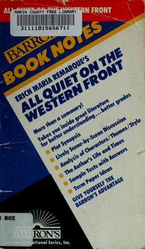 Cover of Erich Maria Remarque's All quiet on the western front by Rose Kam
