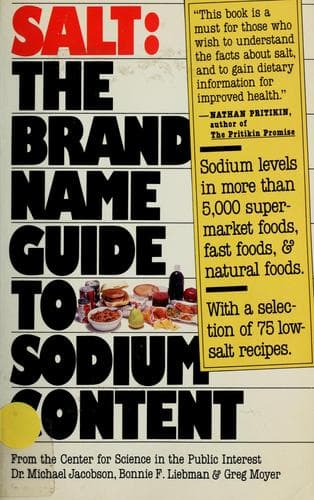 Cover of Salt, the brand name guide to sodium content by Michael F. Jacobson