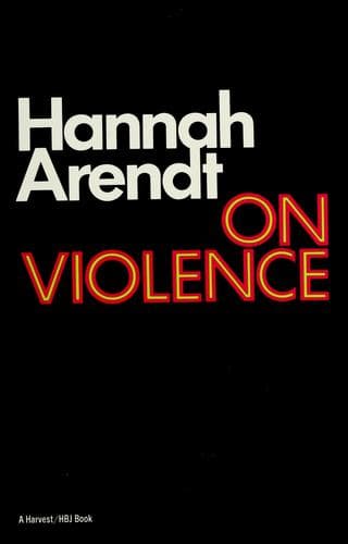 Cover of On violence by Hannah Arendt