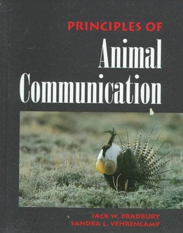 Cover of Principles of animal communication by J. W. Bradbury