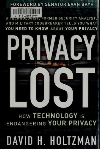 Cover of Privacy lost by David H. Holtzman