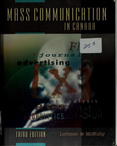 Cover of Mass communication in Canada by Rowland Lorimer