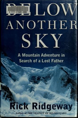Cover of Below another sky by Rick Ridgeway