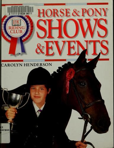 Cover of Horse & pony shows & events by Carolyn Henderson