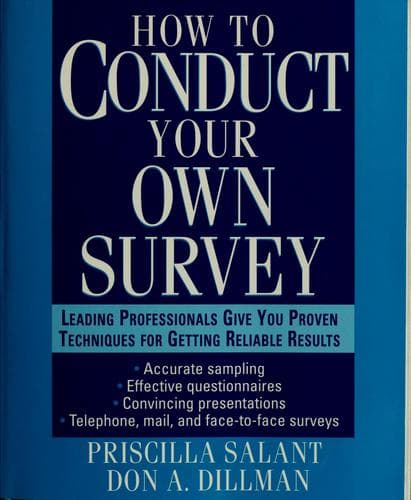 Cover of How to conduct your own survey by Priscilla Salant