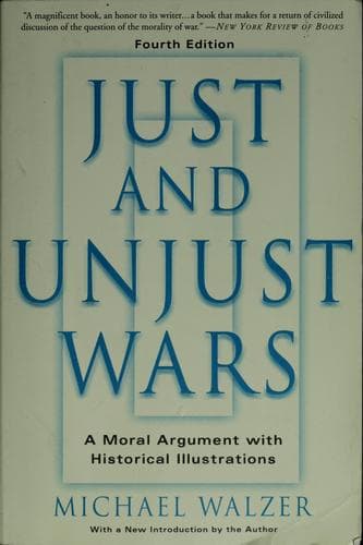 Cover of Just and Unjust Wars by Michael Walzer