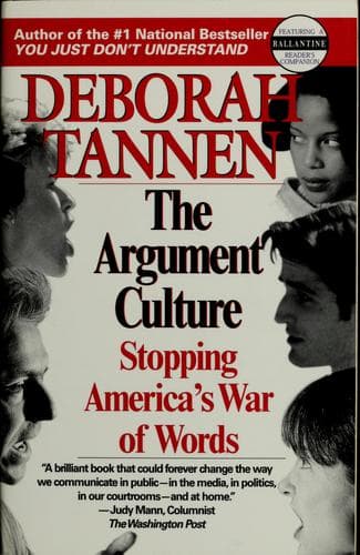 Cover of The argument culture by Deborah Tannen