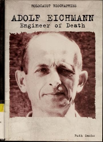 Cover of Adolf Eichmann by Ruth Sachs
