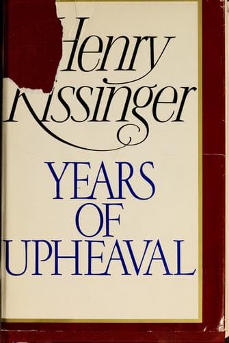 Cover of Years of upheaval by Henry Kissinger