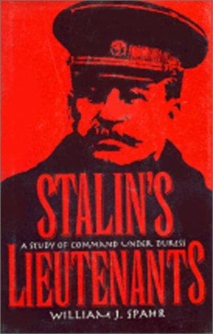 Cover of Stalin's lieutenants by William J. Spahr