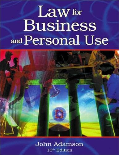 Cover of Law for business and personal use by John E. Adamson