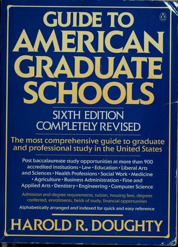 Cover of Guide to American graduate schools by Harold Doughty