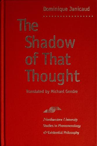 Cover of The shadow of that thought by Dominique Janicaud