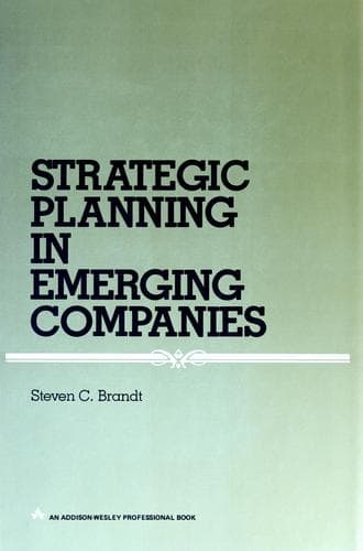 Cover of Strategic planning in emerging companies by Steven C. Brandt