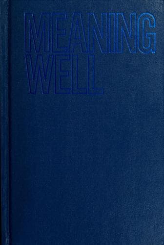 Cover of Meaning well by Sheila Cole