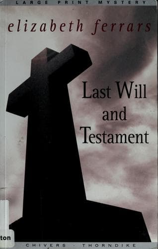 Cover of Last will and testament by Elizabeth Ferrars