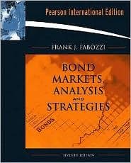 Cover of Bond Markets, Analysis, and Strategies by Frank J. Fabozzi