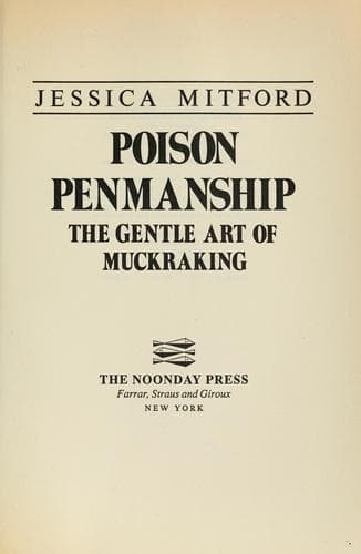 Cover of Poison penmanship by Jessica Mitford