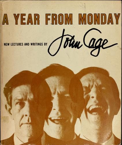 Cover of A year from Monday by John Cage
